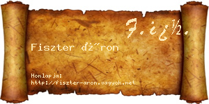 Fiszter Áron névjegykártya